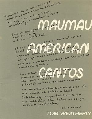 Seller image for Maumau American Cantos for sale by Back of Beyond Books