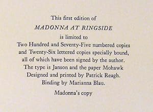Imagen del vendedor de Madonna at Ringside a la venta por Trilby & Co. Books