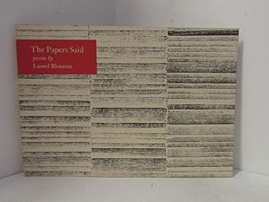 Seller image for PAPERS (THE) SAID; for sale by Counterpoint Records & Books