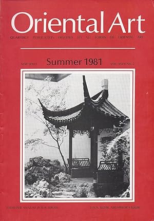 Oriental Art New Series Vol. XXVII No. 2 Summer 1981