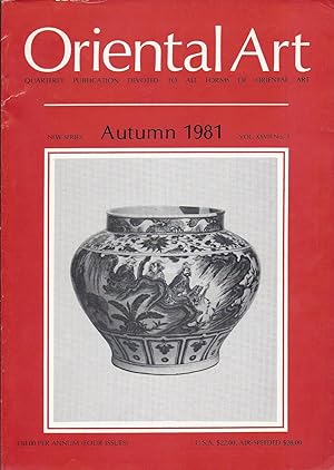 Oriental Art New Series Vol. XXVII No. 3 Autumn 1981