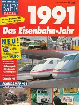 Seller image for Bahn-Extra 1/92 (31.1.1992). 1991. Das Eisenbahn-Jahr. DB und DR anno '91 : Daten - Fakten - Ereignisse. for sale by Antiquariat an der Nikolaikirche
