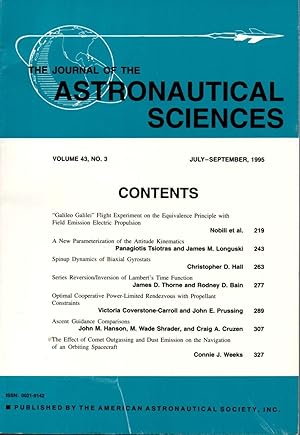 Imagen del vendedor de The Journal of the Astronautical Sciences Volume 43, No. 3 July-September, 1995 a la venta por Clausen Books, RMABA