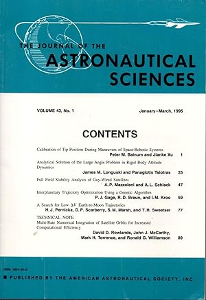Seller image for The Journal of the Astronautical Sciences Volume 43, No. 1 January-March, 1995 for sale by Clausen Books, RMABA