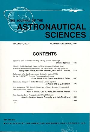 Image du vendeur pour The Journal of the Astronautical Sciences Volume 44, No. 4 October-December, 1996 mis en vente par Clausen Books, RMABA