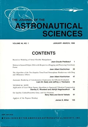 Seller image for The Journal of the Astronautical Sciences Volume 46, No. 1 January-March, 1998 for sale by Clausen Books, RMABA