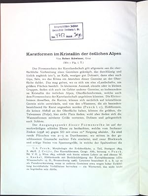 Bild des Verkufers fr Karstformen im Kristallin der stlichen Alpen; zum Verkauf von books4less (Versandantiquariat Petra Gros GmbH & Co. KG)