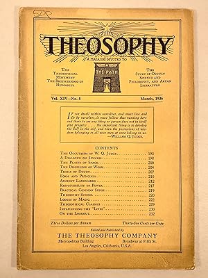 Theosophy A Magazine Devoted to the Path Vol XlV No 5 March 1926