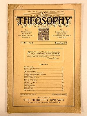 Theosophy A Magazine Devoted to the Path Vol XVl No 2 December 1927