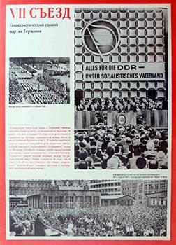 Imagen del vendedor de VII Congress of the United Socialist Party of the DDR (GDR) (Poster commemorating the 50th anniversary of the Russian Revolution) a la venta por Wittenborn Art Books