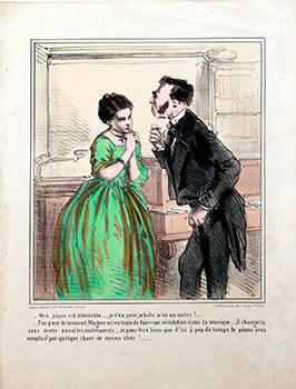 Image du vendeur pour Dialogues parisiens : Mon piano est dtestable, je t'en prie, achte-m'en un autre!. ? Pas pour le moment, Wagner est en train de faire une rvolution dans la musique. mis en vente par Wittenborn Art Books