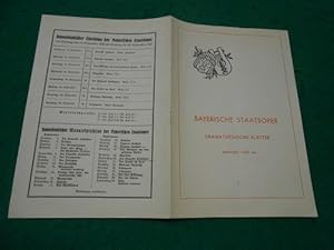 Spielzeit 1943-44. Dramaturgische Blätter. Nr. 1. Jahrgang 1943/44 (V). Herausgeber die Generalsi...