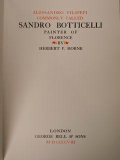 Imagen del vendedor de Alessandro Filipepi Commonly called Sandro Botticelli painter of Florence. Vol. I. a la venta por EDITORIALE UMBRA SAS