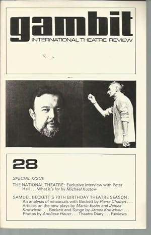 Seller image for Gambit International Theatre Review Volume 7 Number 28 (1976) Special Issue: The NationalTheatre & Samuel Beckett's 70th Birthday for sale by Bookfeathers, LLC