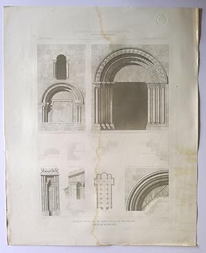 Monumentos Arquitectónicos de España. Provincia de Segovia. Planta y detalles de la inglesia de S...