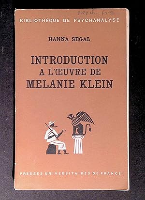 Seller image for Introduction a l'oeuvre de melanie klein for sale by LibrairieLaLettre2