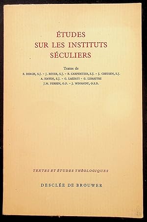 Seller image for Etudes sur les instituts sculiers for sale by LibrairieLaLettre2