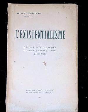 Immagine del venditore per Revue de philosophie anne 1946 L'existentialisme venduto da LibrairieLaLettre2