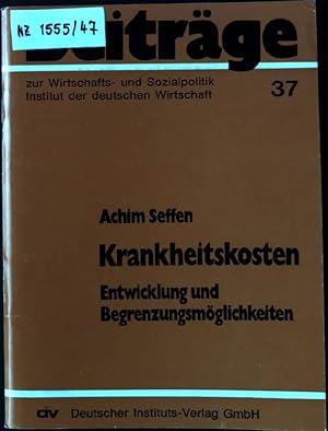 Imagen del vendedor de Krankheitskosten : Entwicklung u. Begrenzungsmglichkeiten. Beitrge zur Wirtschafts- und Sozialpolitik ; 37 a la venta por books4less (Versandantiquariat Petra Gros GmbH & Co. KG)