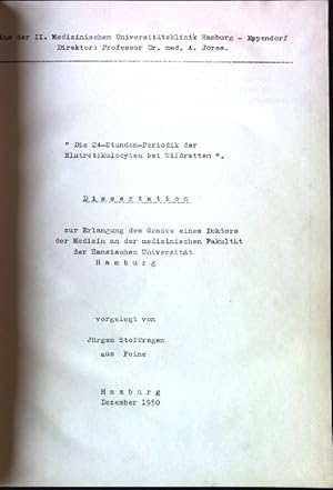 Bild des Verkufers fr Die 24-Stunden-Periodik der Blutretikulocyten bei Wildratten Dissertation Universitt Hamburg zum Verkauf von books4less (Versandantiquariat Petra Gros GmbH & Co. KG)