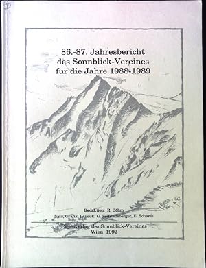 Bild des Verkufers fr 86.-87. Jahresbericht des Sonnblick-Vereines fr die Jahre 1988-1989 zum Verkauf von books4less (Versandantiquariat Petra Gros GmbH & Co. KG)