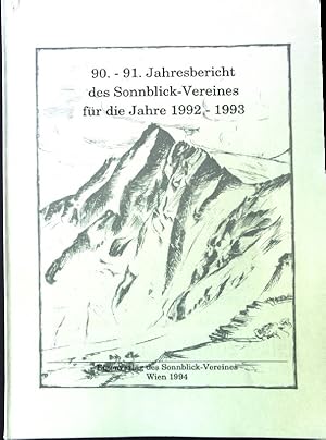 Bild des Verkufers fr 90.-91. Jahresbericht des Sonnblick-Vereines fr die Jahre 1992-1993 zum Verkauf von books4less (Versandantiquariat Petra Gros GmbH & Co. KG)