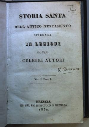 Imagen del vendedor de La Genesi: VOL I. Fasc. I/ II (2 Teile in einem Band) Storia Santa dell'antico Testamento spiegata in lezioni da varj celebri Autori; a la venta por books4less (Versandantiquariat Petra Gros GmbH & Co. KG)