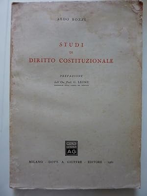 Seller image for STUDI DI DIRITTO COSTITUZIONALE Prefazione dell' On. Prof. G. LEONE Presidente della Camera dei Deputati for sale by Historia, Regnum et Nobilia