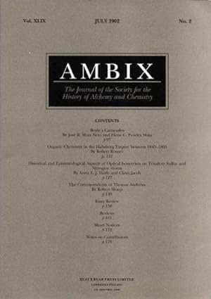Seller image for AMBIX: VOLUME XLVIX, NO. 2, JULY 2002 for sale by By The Way Books
