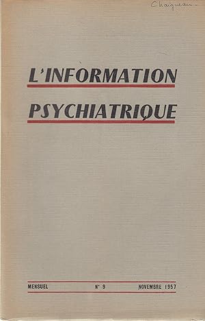 Seller image for L'Information Psychiatrique - 33e anne - 4e srie - N 9 for sale by PRISCA