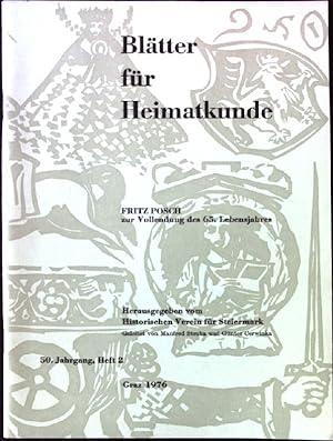 Seller image for Die vier Brckenheiligen in Vogau; in: 50. Jahrgang, Heft 2; Die Bltter fr Heimatkunde for sale by books4less (Versandantiquariat Petra Gros GmbH & Co. KG)