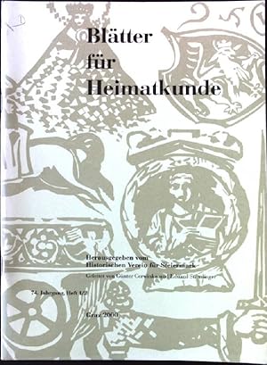 Seller image for Die Arnfelser Pfarrchronik des Matthias Ljubsa; in: 74. Jahrgang, Heft 1/2; Die Bltter fr Heimatkunde for sale by books4less (Versandantiquariat Petra Gros GmbH & Co. KG)