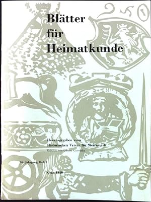 Seller image for Ein Frstbischof von Grenoble in Graz; in: 54. Jahrgang, Heft 1; Die Bltter fr Heimatkunde for sale by books4less (Versandantiquariat Petra Gros GmbH & Co. KG)
