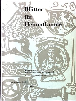Seller image for Holzschuh und Holzstiefel in der Steiermark; in: 62. Jahrgang, Heft 4; Die Bltter fr Heimatkunde for sale by books4less (Versandantiquariat Petra Gros GmbH & Co. KG)