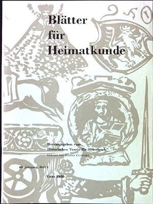 Seller image for Wettertrme in der Steiermark; in: 60. Jahrgang, Heft 2; Die Bltter fr Heimatkunde for sale by books4less (Versandantiquariat Petra Gros GmbH & Co. KG)