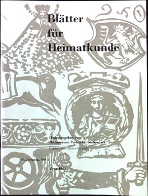 Seller image for Brgerliche Sachkultur in der Steiermark in der frhen Neuzeit; in: 65. Jahrgang, Heft 2; Die Bltter fr Heimatkunde for sale by books4less (Versandantiquariat Petra Gros GmbH & Co. KG)