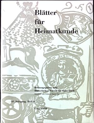 Seller image for Zur Todesbotschaft in steirischen Volkssagen; in: 50. Jahrgang, Heft 4; Die Bltter fr Heimatkunde for sale by books4less (Versandantiquariat Petra Gros GmbH & Co. KG)
