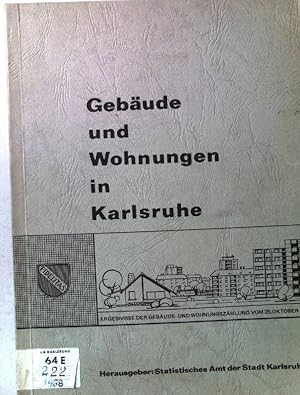Bild des Verkufers fr Gebude und Wohnungen in Karlsruhe. Ergebnisse der Gebude - und Wohnungszhlung vom 25.Oktober 1968. zum Verkauf von books4less (Versandantiquariat Petra Gros GmbH & Co. KG)