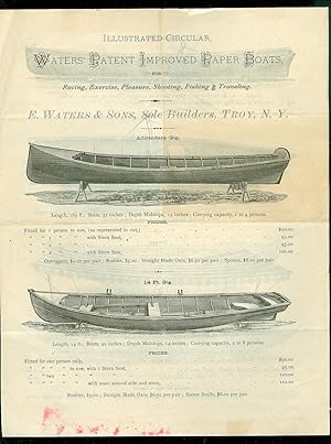 Waters Patent Improved Paper Boats for Racing, Exercise, Pleasure, Shooting, Fishing & Traveling