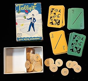 Tallyit - Fun with Numbers - Image of Magician standing on Cards tossing "Tally Totals" in the Air.