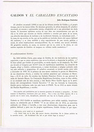 Image du vendeur pour Galdos y El Caballero Encantado [original single article from Anales Galdosianos, Ao VII (1972), pp. 117-132] mis en vente par Cat's Cradle Books