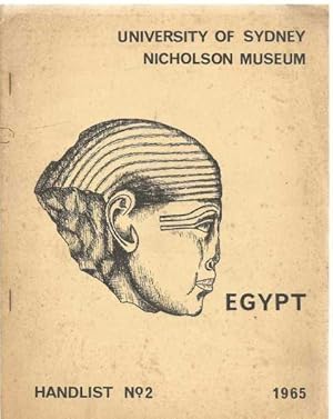 University of Sydney Nicholson Museum - EGYPT - Handlist No.2 1965