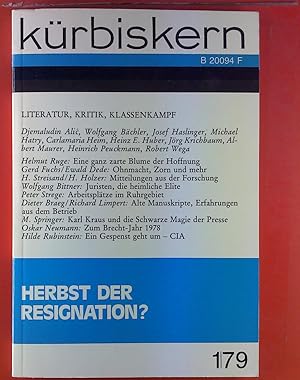 Image du vendeur pour Krbiskern. Literatur, Kritik, Klassenkampf. 1/79 - Herbst der Resignation? mis en vente par biblion2