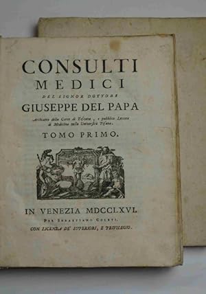 Imagen del vendedor de Consulti medici. a la venta por Studio Bibliografico Benacense