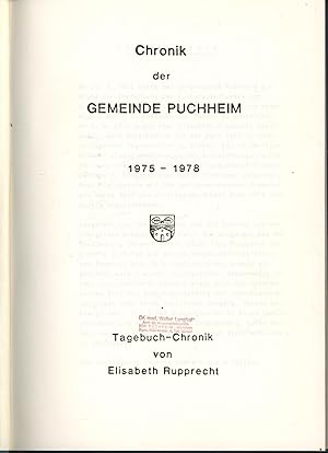 "Tagebuch-Chronik,Chronik der Gemeinde Puchheim, 1. 1975-1978; 2. 1979-1981; 3. 1982-1984; 4. 198...