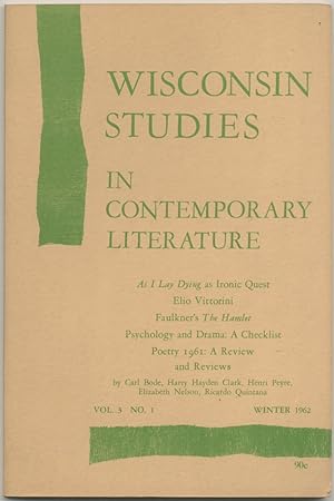 Bild des Verk�ufers f�r Wisconsin Studies - Winter 1962 (Volume 3, Number 1) zum Verkauf von Between the Covers-Rare Books, Inc. ABAA