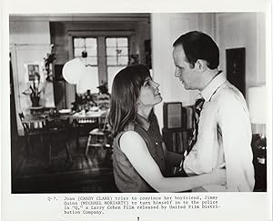 Bild des Verkufers fr Q (Two original photographs of Candy Clark and Michael Moriarty from the 1982 film) zum Verkauf von Royal Books, Inc., ABAA