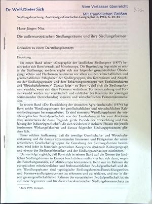 Seller image for Die auereuropischen Siedlungsrume und ihre Siedlungsformen; for sale by books4less (Versandantiquariat Petra Gros GmbH & Co. KG)