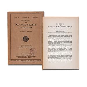 Bild des Verkufers fr The Stress Distribution in Welds. 2 Teile. SS. (667)-678. Mit Abbildungen. In: Proceedings of the National Academy of Sciences. Vol. 16, No. 11. zum Verkauf von Antiquariat Gerhard Gruber