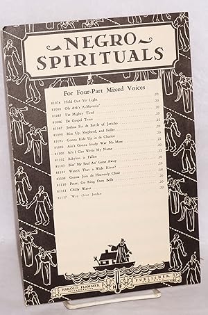 Negro spirituals: for four-part mixed voices, #81100, So's I Can Write My Name